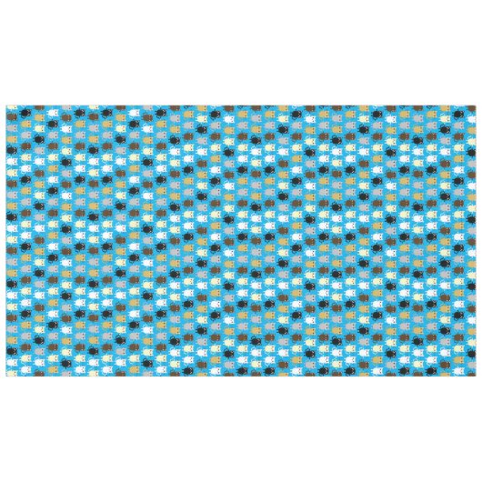 Cat Birthday Party Tischdecke (Vorderseite (Horizontal))