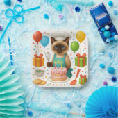 Cat Birthday Party zum Thema Kuchen Pappteller (Party)