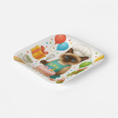 Cat Birthday Party zum Thema Kuchen Pappteller (Gewinkelt)