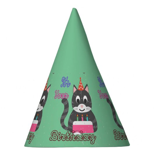 Cat Birthday Partyhütchen (Rechts)