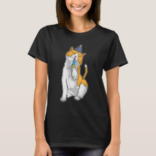 Cat Birthday Trumpet T-Shirt