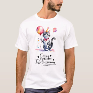 Cat Birthday Wünsche für Katzen Liebhaber T-Shirt