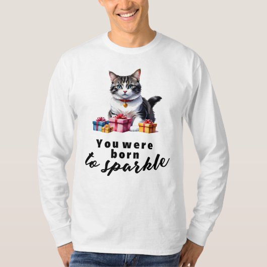 Cat Birthday Wünsche für Katzen Liebhaber T-Shirt (Vorderseite)