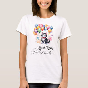 Cat Birthday Wünsche für Katzen Liebhaber T-Shirt