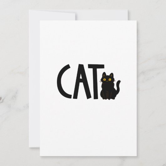 Cat Black Cat Einladung (Vorderseite)