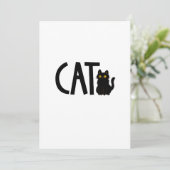 Cat Black Cat Einladung (Stehend Vorderseite)