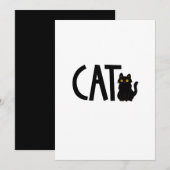 Cat Black Cat Einladung (Vorne/Hinten)