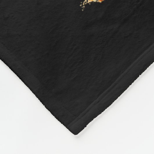 Cat Black Christmas Tree Lights Funny Santa Kitten Fleecedecke (Ecke)