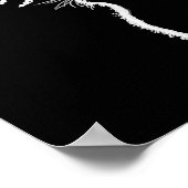 Cat Black Lover Skeleton Hand Boop Funny Halloween Poster (Ecke)