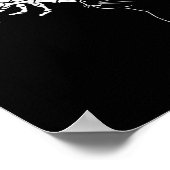 Cat Black Lover Skeleton Hand Boop Funny Halloween Poster (Ecke)