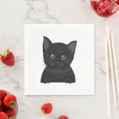 Cat Black Serviette (Beispiel)