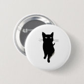 Cat Blackcat Black Cat Vector Feline Pet Button (Vorne & Hinten)