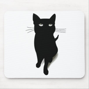 Cat Blackcat Black Cat Vector Feline Pet Mousepad