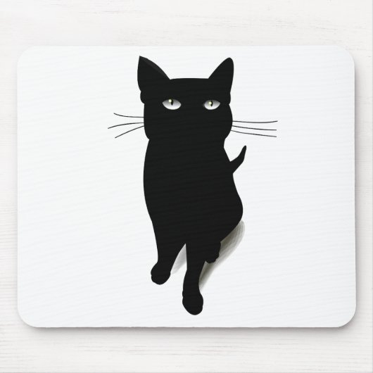 Cat Blackcat Black Cat Vector Feline Pet Mousepad (Vorne)