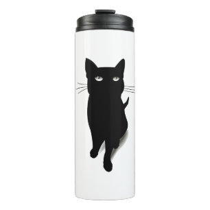 Cat Blackcat Black Cat Vector Feline Pet Thermosbecher
