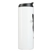 Cat Blackcat Black Cat Vector Feline Pet Thermosbecher (Nach links gedreht)