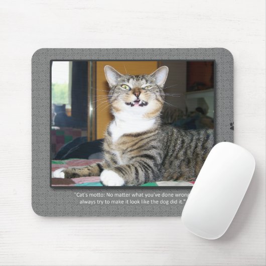 Cat Blames Dog Mousepad (Mit Mouse)