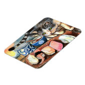 Cat Blick auf Sushi Magnet (Linke Seite)