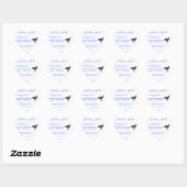 Cat Blue Erinnerung Stickers (Blatt)