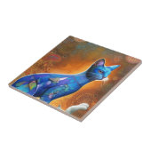 Cat blue mosaic abstrakt kitty Stimmen Fliese (Seite)