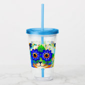 Cat Blume Eyes Acryltrinkbecher (Vorderseite)