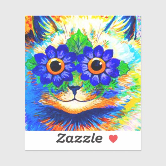 Cat Blume Eyes Aufkleber (Blatt)