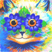 Cat Blume Eyes Aufkleber (Vorderseite)