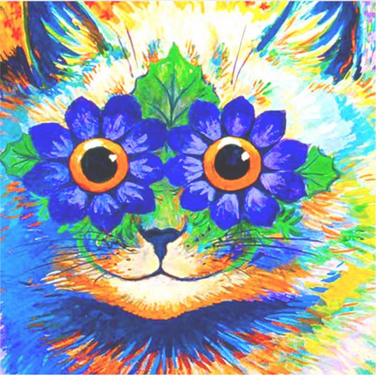 Cat Blume Eyes Aufkleber (Vorderseite)