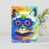 Cat Blume Eyes Einladung (Stehend Vorderseite)