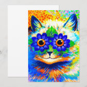 Cat Blume Eyes Einladung (Vorne/Hinten)