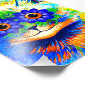Cat Blume Eyes Fotodruck (Ecke)