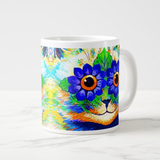 Cat Blume Eyes Jumbo-Tasse (Vorderseite Rechts)