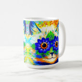 Cat Blume Eyes Kaffeetasse (VorderseiteRechts)
