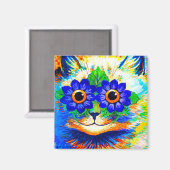 Cat Blume Eyes Magnet (Vorderseite/Rückseite)