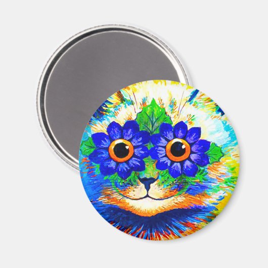 Cat Blume Eyes Magnet (Vorderseite/Rückseite)
