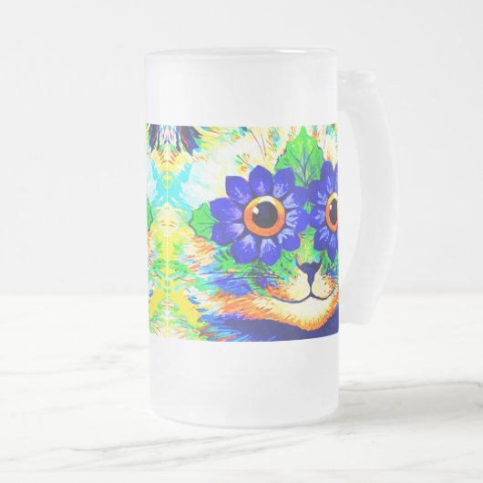 Cat Blume Eyes Mattglas Bierglas (VorderseiteRechts)