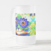 Cat Blume Eyes Mattglas Bierglas (Vorderseite Links)