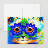 Cat Blume Eyes Postkarte (Vorne/Hinten)