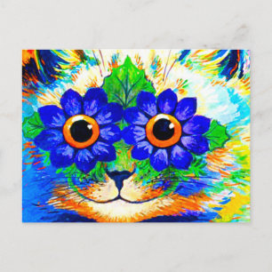 Cat Blume Eyes Postkarte