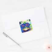 Cat Blume Eyes Quadratischer Aufkleber (Umschlag)