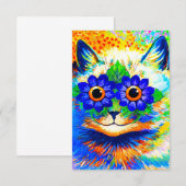 Cat Blume Eyes RSVP Karte (Vorne/Hinten)