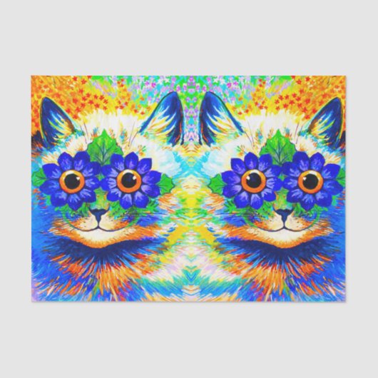 Cat Blume Eyes Seidenpapier (Vorderseite)