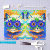Cat Blume Eyes Seidenpapier (Handwerk)