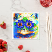 Cat Blume Eyes Serviette (Beispiel)