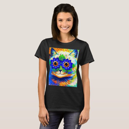 Cat Blume Eyes T-Shirt (Vorne ganz)