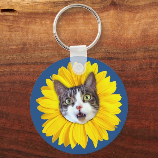 "Cat Blume" Gelbe LOL Hübscher Schlüsselanhänger (Vorderseite)