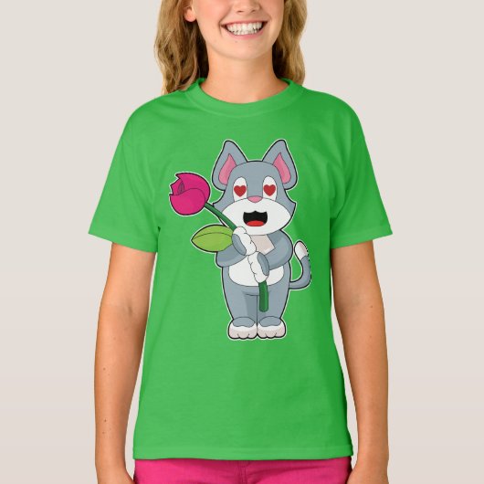 Cat-Blume T-Shirt (Vorderseite)