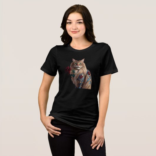 Cat-Blume Tri-Blend Shirt (Vorderseite voll)