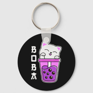 Cat Boba Anime Bubble Tea Neko Girls Kawaii Girls Schlüsselanhänger
