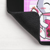 Cat Boba Tea Bubble Tea Anime Kawaii Neko Gift Kid Mousepad (Ecke)